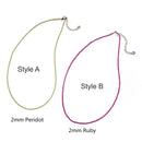 2-3mm Faceted Dainty Beaded Choker Necklace 16''+2'' Extension Chain 2pcs/Bag