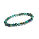 Azurite Malachite Chrysocolla Round Beaded Bracelet 6mm 7.5'' Length 3 PCS/Set