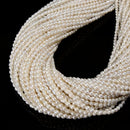White Fresh Water Pearl Baroque Shape Beads Size 4x4-5mm 4-5x5-6mm 15.5''Strand