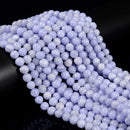 Blue Crazy Lace Quartz Smooth Round Beads Size 6mm 8mm 10mm 15.5'' Strand