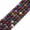 Natural Ruby & Sapphire Smooth Round Beads Size 10mm 15.5'' Strand