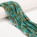 Natural Genuine Turquoise Smooth Round Beads Size 4-5mm 15.5'' Strand