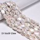 Natural White Fresh Water Pearl Irregular Chunk Beads 13-16x18-23mm 15.5" Strand