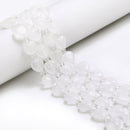Natural Clear Quartz Heart Shape Beads Size 10mm 15.5'' Strand