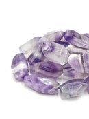 Chevron Amethyst Faceted Nugget Size 10-35mm 15" Strand