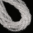 Clear K9 Crystal Glass Faceted Rondelle Beads Size 2x4mm 4x8mm 15.5" Strand