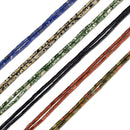 02 Mixed Gemstone Cylinder Tube Shape Beads Size 2x4mm 15'' Strand