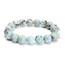 Multi Color Larimar Smooth Round Beaded Bracelet 10mm 7.5'' Length 3 PCS Per Set