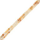 Natural Golden Healer Quartz Smooth Round Beads Size 3mm 4mm 15.5'' Strand