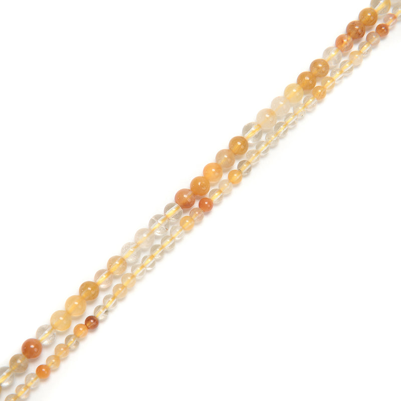 Natural Golden Healer Quartz Smooth Round Beads Size 3mm 4mm 15.5'' Strand