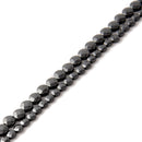 Natural Gray Hematite Faceted Coin Beads Size 6mm 8mm 15.5'' Strand