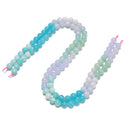 03-Multi-color Dyed Jade Smooth Round Beads Size 8mm 15.5'' Strand