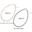 2-3mm Faceted Dainty Beaded Choker Necklace 16''+2'' Extension Chain 2pcs/Bag