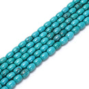 Blue Green Turquoise Barrel Shape Beads Size 5x7mm 7x9mm 15.5'' Strand