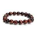 Red Tiger Eye Smooth Round Beaded Bracelet 6mm 8mm 10mm 7.5'' Length 3 PCS/Set