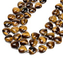 Natural Yellow Tiger Eye Heart Shape Beads Size 20mm 15.5'' Strand