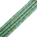 Dyed African Turquoise Heishi Disc Beads Size 2x4mm 3x6mm 15.5'' Strand