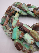 Natural Chrysoprase Freeform Slab Slice Beads Sizes 18x22mm, 22x28mm, 25x30mm, 30x40mm 15.5" Strand