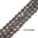 Natural Labradorite Smooth Oval Beads Size 8x12mm 12x16mm 15.5'' Strand
