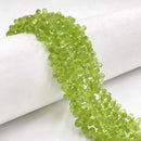Natural Peridot Faceted Full Teardrop Beads Size 5x8mm 16" Strand