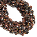 Natural Multi-color Labradorite Faceted Heart Shape Beads 13x14mm 15.5'' Strand