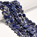 Natural Sodalite Faceted Five-Pointed Star Shape Beads Size 14mm 15.5'' Strand