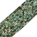 01 Mixed Gemstone Cylinder Tube Shape Beads Size 2x4mm 15'' Strand