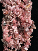 Natural Argentina Rhodochrosite Nugget Chips Beads Size 7-8mm 36'' Strand