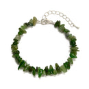 01-Mixed Gemstone Chips Bracelet Silver Plated Clasp Size 5-8mm 7''-8.5'' Length