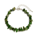 01-Mixed Gemstone Chips Bracelet With Silver Plated Clasp Size 5-8mm 7.5''Length