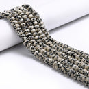 Natural Dalmatian Jasper Smooth Rondelle Beads Size 5x8mm 15.5'' Strand
