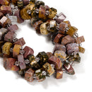 Natural Ocean Agate Faceted Irregular Wheel Beads Size 8x15mm 15.5'' Strand