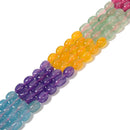 05 Multi-color Dyed Jade Pebble Nugget Beads Size 8x10mm 15.5'' Strand