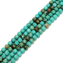 Blue Green Magnesite Turquoise Faceted Cube Beads Size 5-6mm 7-8mm 15.5'' Strand