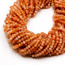Natural Sunstone Faceted Rondelle Beads Size 3x4mm 15.5'' Strand