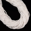 Natural White Moonstone Faceted Rubik's Cube Beads Size 2mm 15.5'' Strand