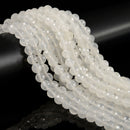 Natural White Afghanistan Jade Faceted Round Beads Size 6mm 8mm 10mm 15.5'' Strd