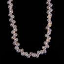 Rose Pink AB Crystal Glass Off Center Drilled Rondelle Beads 4x6mm 15.5'' Strand