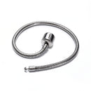 Stainless Steel Snake Chain Bracelet With Round Tube Clasp 7.5'' Length