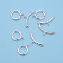 925 Sterling Silver OT Clasp Size 10x18mm 2 Sets Per Bag