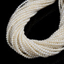 Natural White Fresh Water Pearl Off Round Beads Size 4-5mm 15.5'' Strand