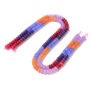 11-Multi-color Dyed Jade Smooth Rondelle Beads Size 5x8mm 15.5'' Strand