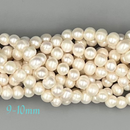 2.0mm Hole Fresh Water Pearl Off Round Beads 8mm 10mm 11mm 15.5" Strand