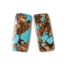 Bronzite Turquoise Pendant Earrings Size 20x50mm Sold Per Pair