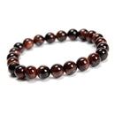 Red Tiger Eye Smooth Round Beaded Bracelet 6mm 8mm 10mm 7.5'' Length 3 PCS/Set