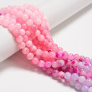 04-Multi-color Dyed Jade Smooth Round Beads Size 8mm 15.5'' Strand