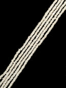 White Fresh Water Pearl Irregular Rondelle Button Size 1x2-2.5mm 15.5" Strand