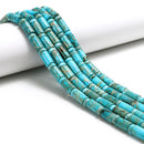 Light Blue Sea Sediment Jasper Smooth Cylinder Tube Beads 6x10mm 15.5'' Strand