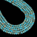 Light Blue Sea Sediment Jasper Heart Shape Beads Size 6mm 15.5'' Strand