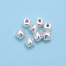 925 Sterling Silver Barrel Beads Size 5x6mm 5 Pieces Per Bag